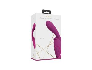 Gen - Rechargeable Triple Action G-Spot Vibrator with Pulse Wave  and Vibrating Bristles - Pink - image 2