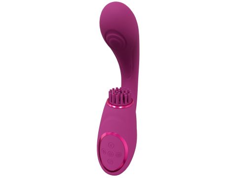 Gen - Rechargeable Triple Action G-Spot Vibrator with Pulse Wave  and Vibrating Bristles - Pink - 7