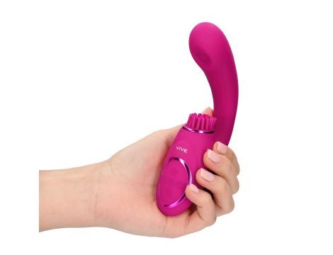 Gen - Rechargeable Triple Action G-Spot Vibrator with Pulse Wave  and Vibrating Bristles - Pink - 13