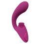 Gen - Rechargeable Triple Action G-Spot Vibrator with Pulse Wave  and Vibrating Bristles - Pink - 2