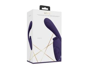 Gen - Rechargeable Triple Action G-Spot Vibrator with Pulse Wave  and Vibrating Bristles - Purple - image 2