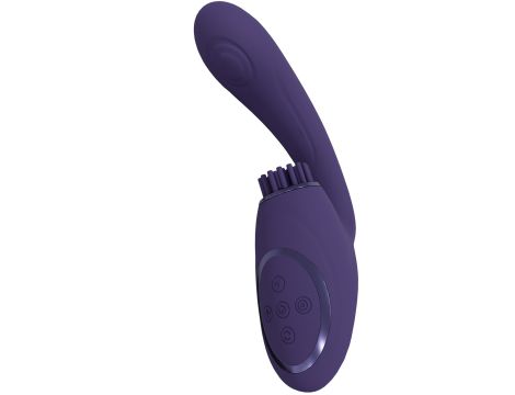 Gen - Rechargeable Triple Action G-Spot Vibrator with Pulse Wave  and Vibrating Bristles - Purple - 5