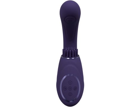 Gen - Rechargeable Triple Action G-Spot Vibrator with Pulse Wave  and Vibrating Bristles - Purple - 6