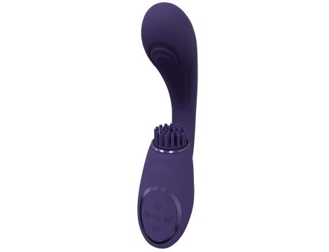 Gen - Rechargeable Triple Action G-Spot Vibrator with Pulse Wave  and Vibrating Bristles - Purple - 7