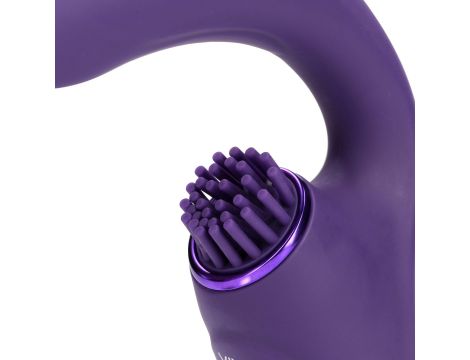 Gen - Rechargeable Triple Action G-Spot Vibrator with Pulse Wave  and Vibrating Bristles - Purple - 9