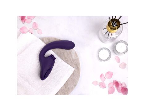 Gen - Rechargeable Triple Action G-Spot Vibrator with Pulse Wave  and Vibrating Bristles - Purple - 14