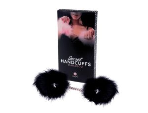 BLACK MARABOU HANDCUFFS