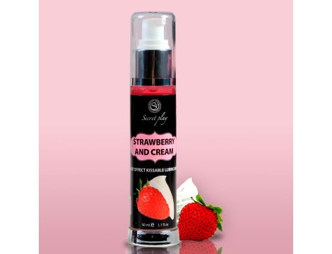 STRAWBERRY & CREAM HOT EFFECT KISSABLE LUBRICANT 50 ML - 3