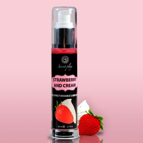 STRAWBERRY & CREAM HOT EFFECT KISSABLE LUBRICANT 50 ML - 3