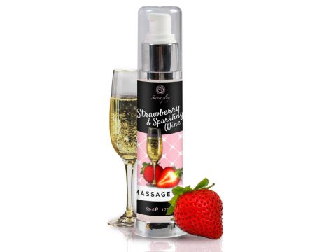 STRAWBERRY & SPARKLING WINE MASSAGE OIL 50 ML