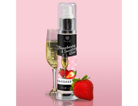 STRAWBERRY & SPARKLING WINE MASSAGE OIL 50 ML - 3