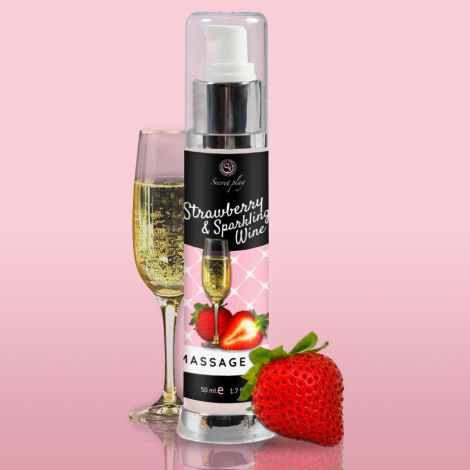 STRAWBERRY & SPARKLING WINE MASSAGE OIL 50 ML - 3