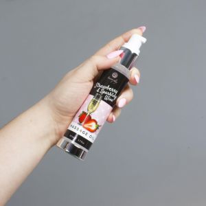 STRAWBERRY & SPARKLING WINE MASSAGE OIL 50 ML - image 2