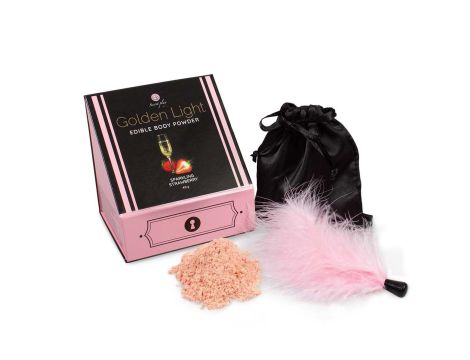 SPARKLING STRAWBERRY EDIBLE POWDER & FEATHER TICKLER KIT Cod.