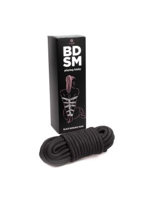 Wiązania-Black Bondage Rope BDSM - image 2