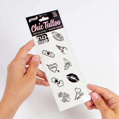 SET of 10 TEMPORARY TATTOOS - CANDY COLLECTION - 4