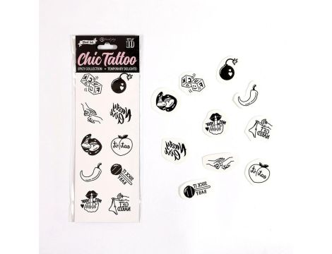 SET of 10 TEMPORARY TATTOOS - SPICY COLLECTION