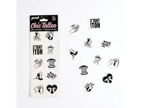 SET of 10 TEMPORARY TATTOOS - KINKY COLLECTION