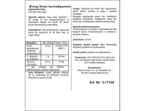 Supl.diety-Energy Drops-30ml Taurin & Guarana  (m+w) - 2