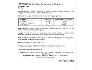 Supl.diety-PRORINO Women- 2pcs black line Libido Caps - image 2