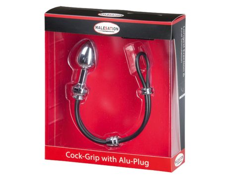 MALESATION Cock-Grip with Alu-Plug small, chrome