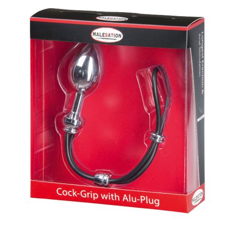 MALESATION Cock-Grip with Alu-Plug large, chrome