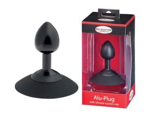 MALESATION Alu-Plug with suction cup small, black