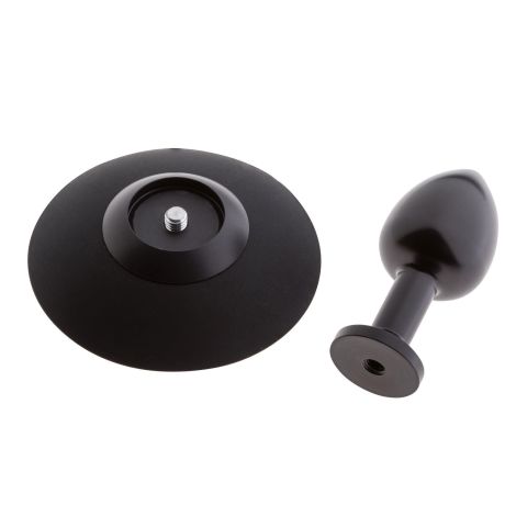 MALESATION Alu-Plug with suction cup small, black - 3