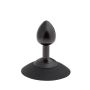 MALESATION Alu-Plug with suction cup small, black - 3