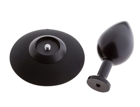 MALESATION Alu-Plug with suction cup medium, black - 3