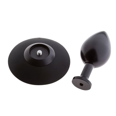 MALESATION Alu-Plug with suction cup medium, black - 3