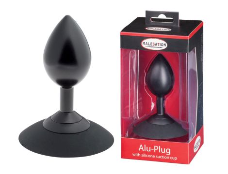 MALESATION Alu-Plug with suction cup large, black