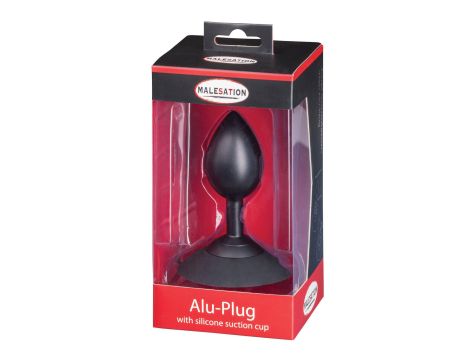 MALESATION Alu-Plug with suction cup large, black - 6