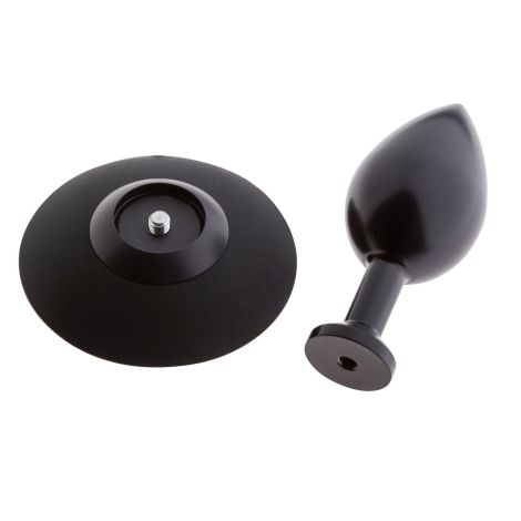 MALESATION Alu-Plug with suction cup large, black - 3