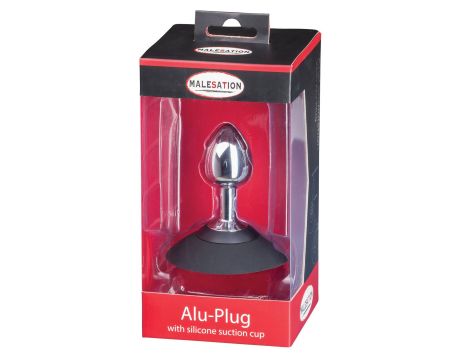 MALESATION Alu-Plug with suction cup small, chrome - 6