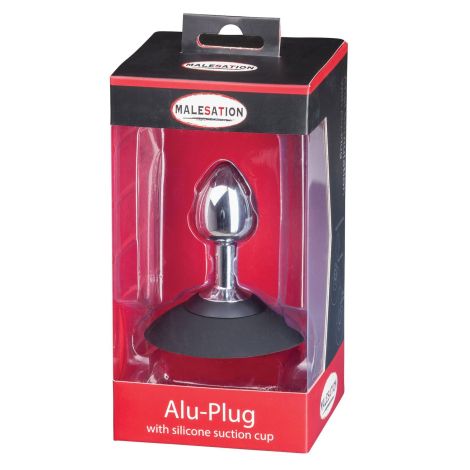 MALESATION Alu-Plug with suction cup small, chrome - 6