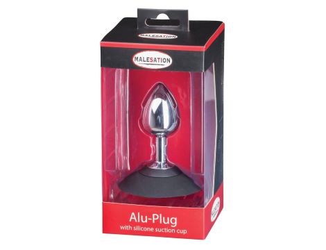 MALESATION Alu-Plug with suction cup medium, chrome - 6