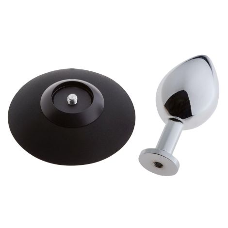 MALESATION Alu-Plug with suction cup medium, chrome - 3