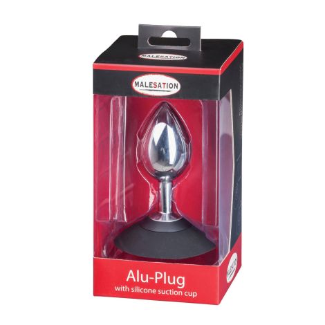 MALESATION Alu-Plug with suction cup large, chrome - 6