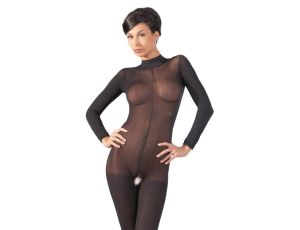 Catsuit with Lace Collar S/M - image 2