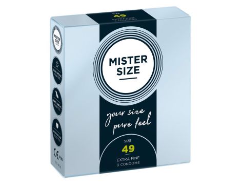 Mister Size 49mm pack of 3