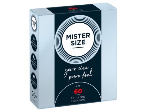 Mister Size 60mm pack of 3