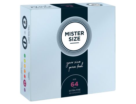 Mister Size 64mm pack of 36