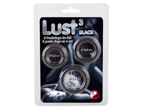 Lust 3 Cock Rings black