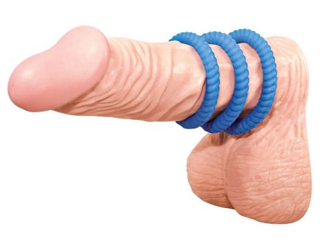 Lust 3 Cock Rings blue - 3