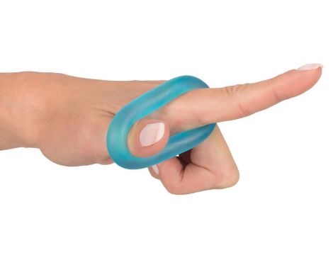 Stretchy Cockring Frosted Blue - 6