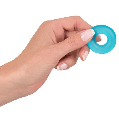 Stretchy Cockring Frosted Blue - 5