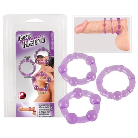 Cock Rings Set "Get Hard" lila - 4