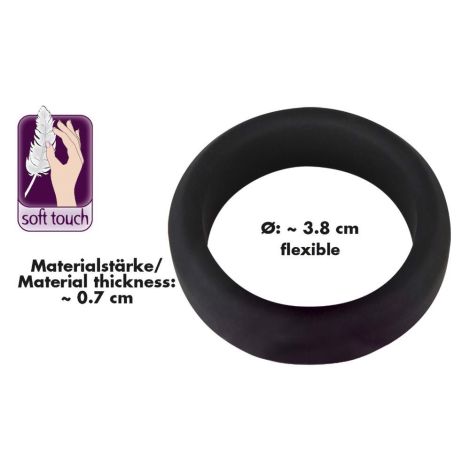 Black Velvets Cock Ring 3.8 cm - 7