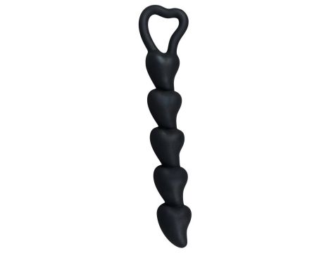 Black Velvet Anal Beads - 2